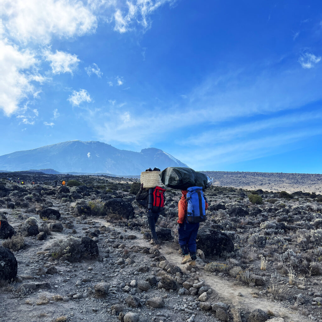 Porters on Mount Kilimanjaro