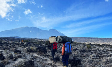 Porters on Mount Kilimanjaro