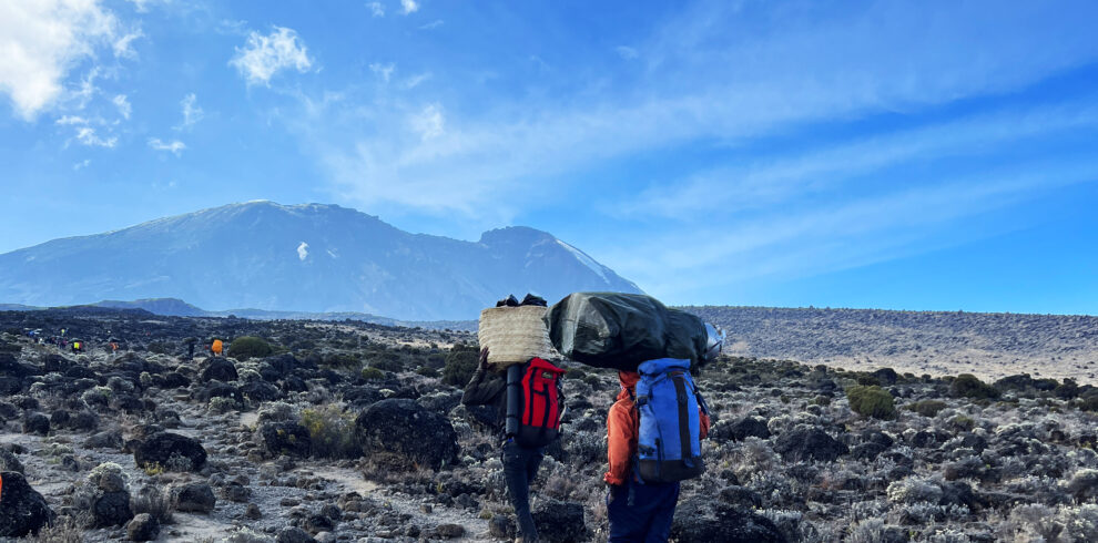 Porters on Mount Kilimanjaro