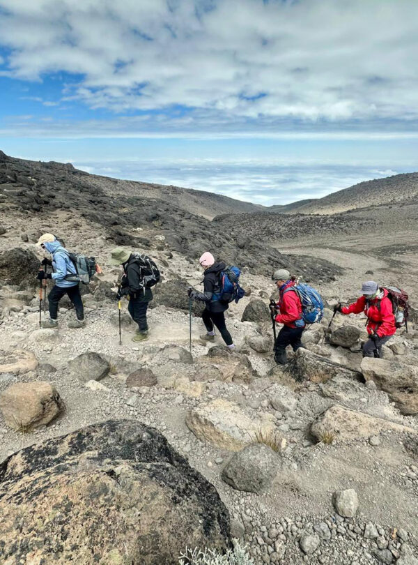 Hiking on Mount Kiimanjaro