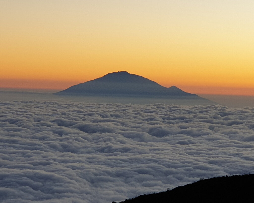 Mawenzi Peak in the clouds