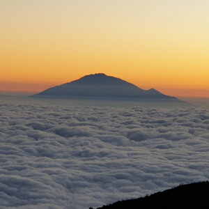 Mawenzi Peak in the clouds