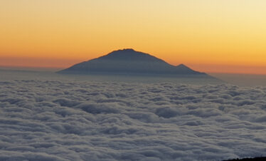 Mawenzi Peak in the clouds