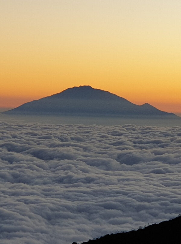 Mawenzi Peak in the clouds