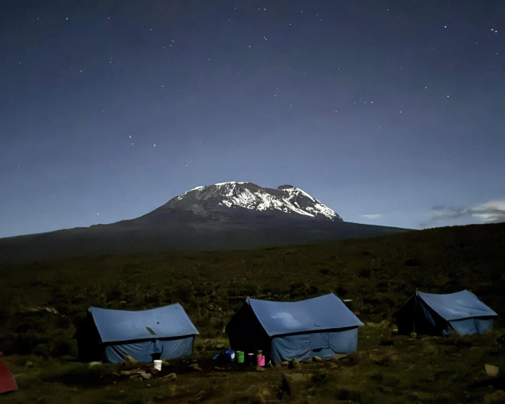 Starry night on Mount Kilimanjaro 