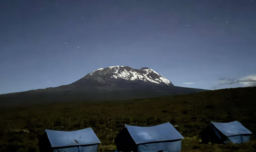 Starry night on Mount Kilimanjaro