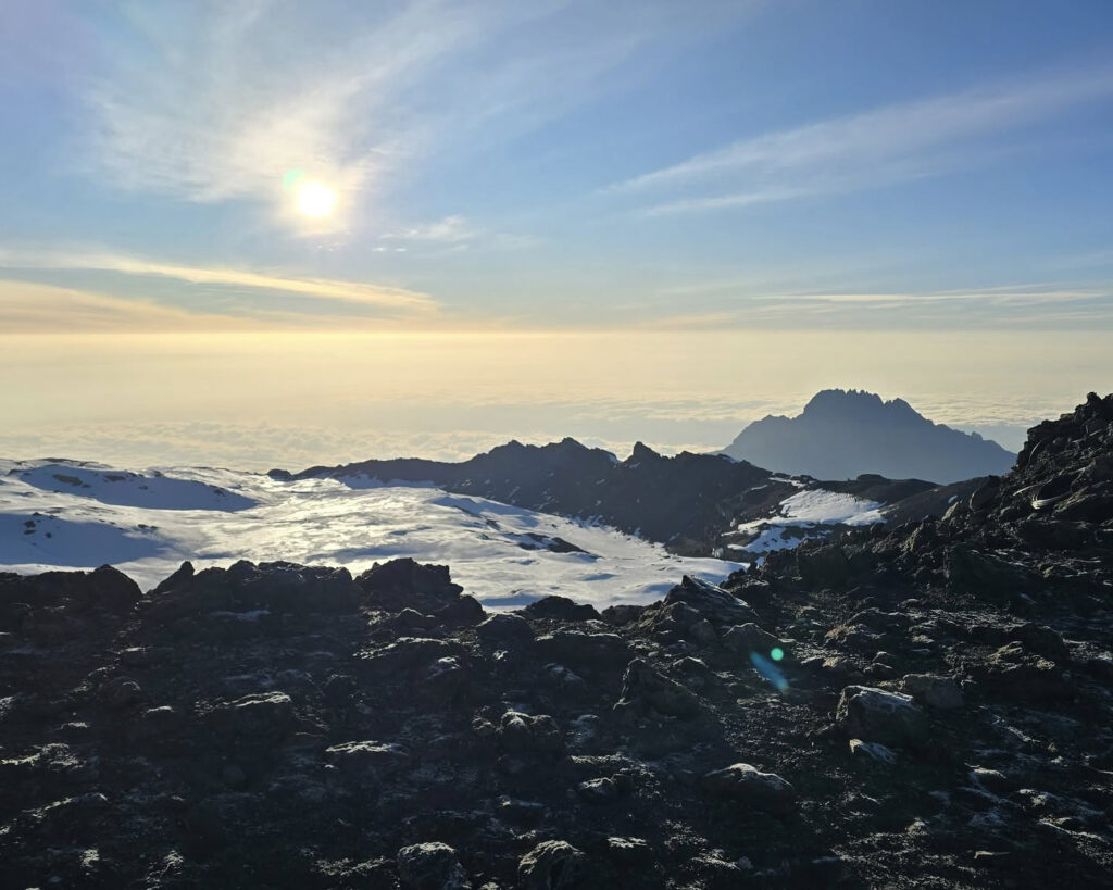 Sunrise at the top of Mount Kilimanjaro