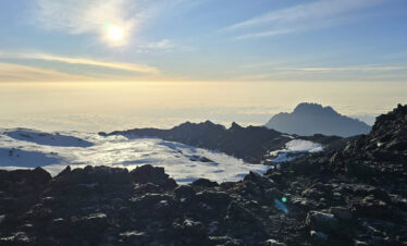 Sunrise at the top of Mount Kilimanjaro