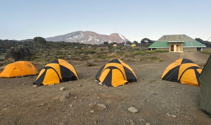 Tents at Shira 1 Camp on Mount Kilimanjaro