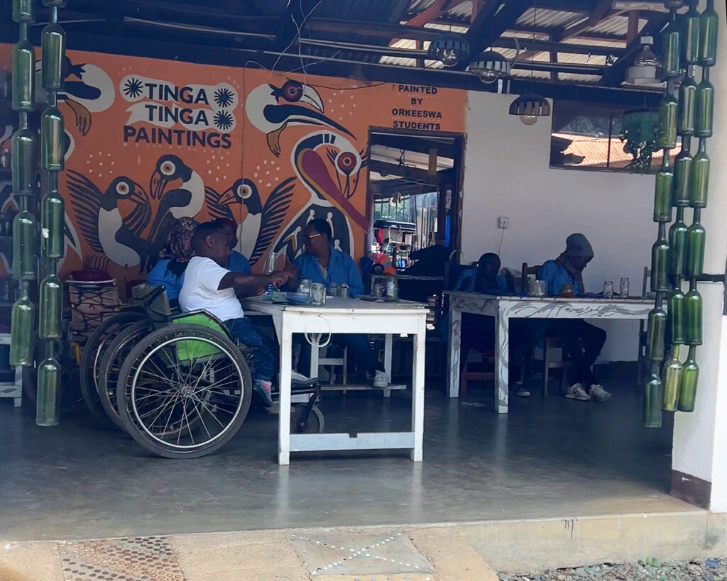 Travelers participating in community-based tourism project in Tanzania