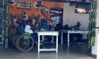 Travelers participating in community-based tourism project in Tanzania