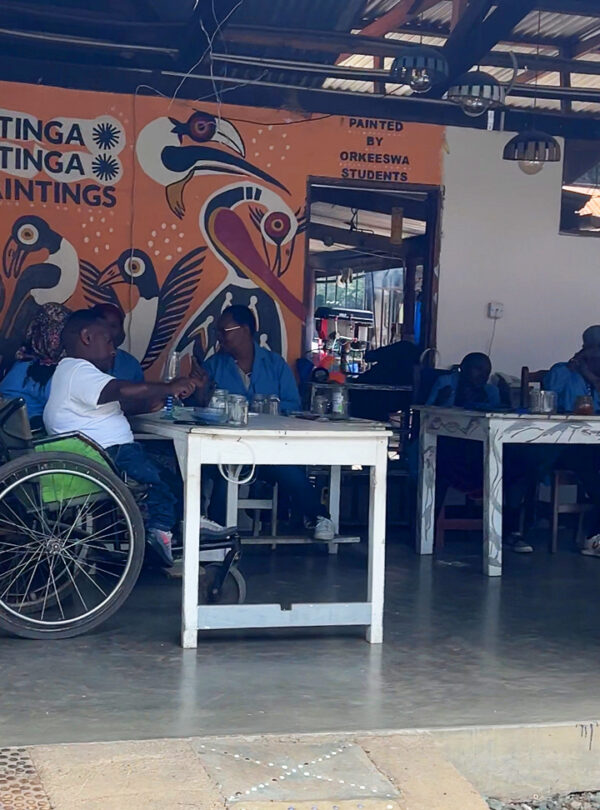 Travelers participating in community-based tourism project in Tanzania