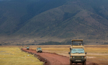 Safari Trucks in Ngorongoro Crater Park