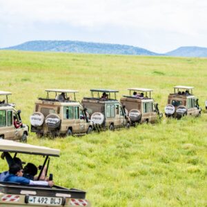Safari Trucks in Serengeti