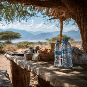 Shaded lunch pause during a Lake Eyasi cultural day trip