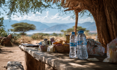 Shaded lunch pause during a Lake Eyasi cultural day trip