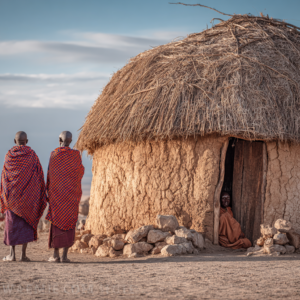 Maasai village homestead near Arusha in daily use