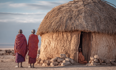 Maasai village homestead near Arusha in daily use