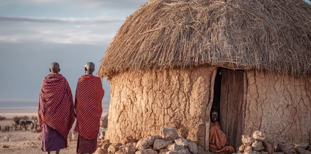 Maasai village homestead near Arusha in daily use