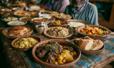 Shared Swahili meal prepared during a Zanzibar cooking experience