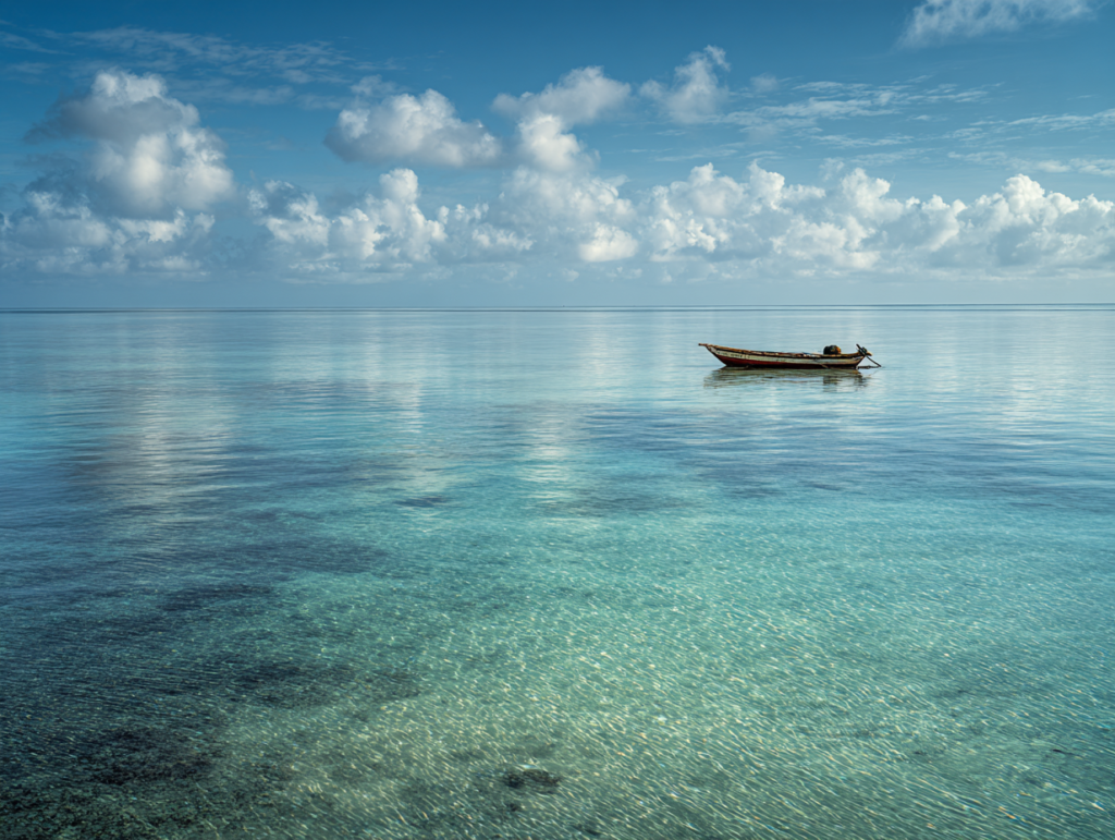 Open ocean scene during a deep sea fishing experience in Zanzibar