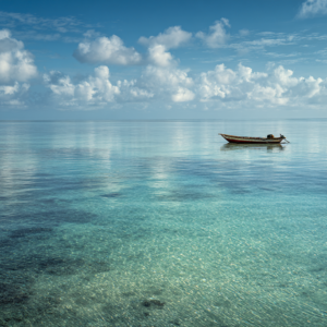 Open ocean scene during a deep sea fishing experience in Zanzibar