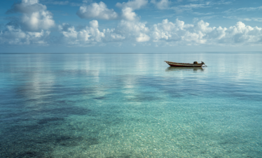 Open ocean scene during a deep sea fishing experience in Zanzibar
