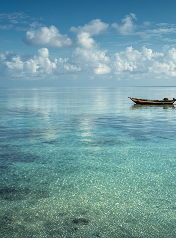 Open ocean scene during a deep sea fishing experience in Zanzibar