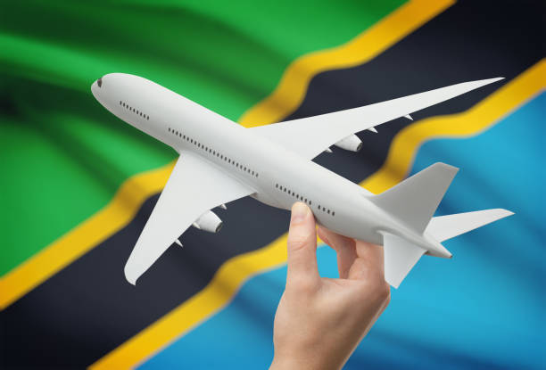 Airplane with Tanzanian flag representing cheap flights to Tanzania for budget travelers