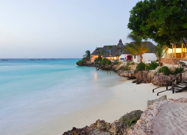 Nungwi Beach clear water high tide Indian Ocean Zanzibar