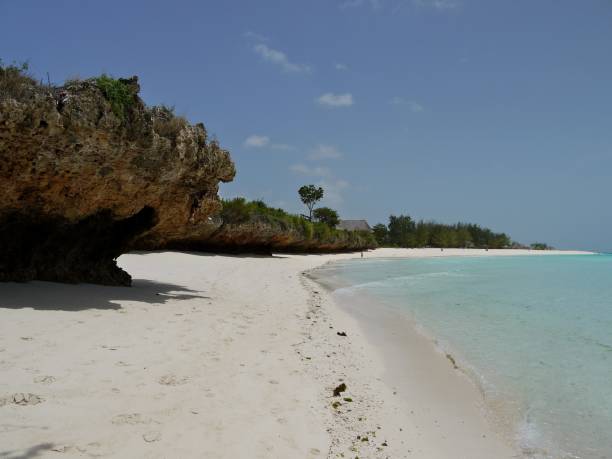Kendwa Beach coral reef coast in Zanzibar, Tanzania, a popular area near the Best Snorkeling Spots in Zanzibar