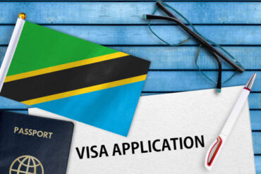 Visa and Entry Requirements for Tanzania – tourist visa application form and Tanzania flag