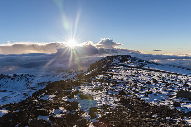 Sunrise at Uhuru Peak on Mount Kilimanjaro, showing Kibo, Mawenzi, and Shira cones in Tanzania, illustrating why Mount Kilimanjaro is so famous