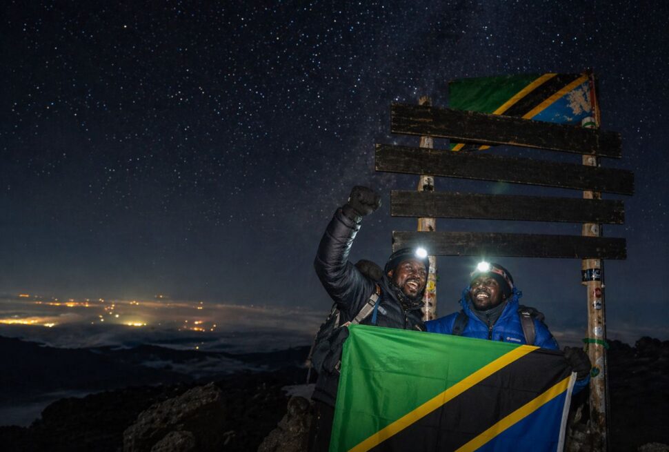 Mental preparation for Kilimanjaro summit night climbers under stars