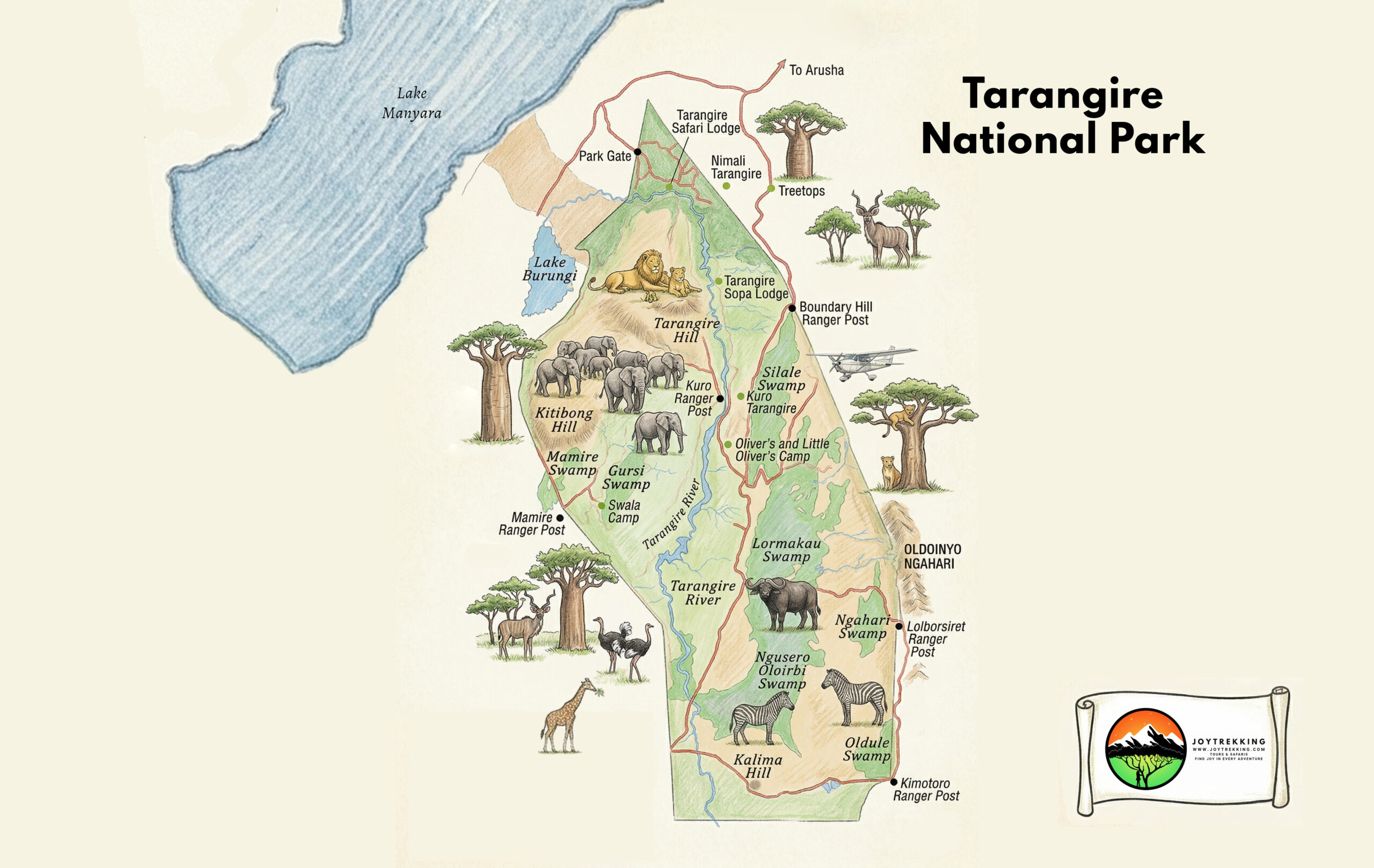 Tarangire National Park Map