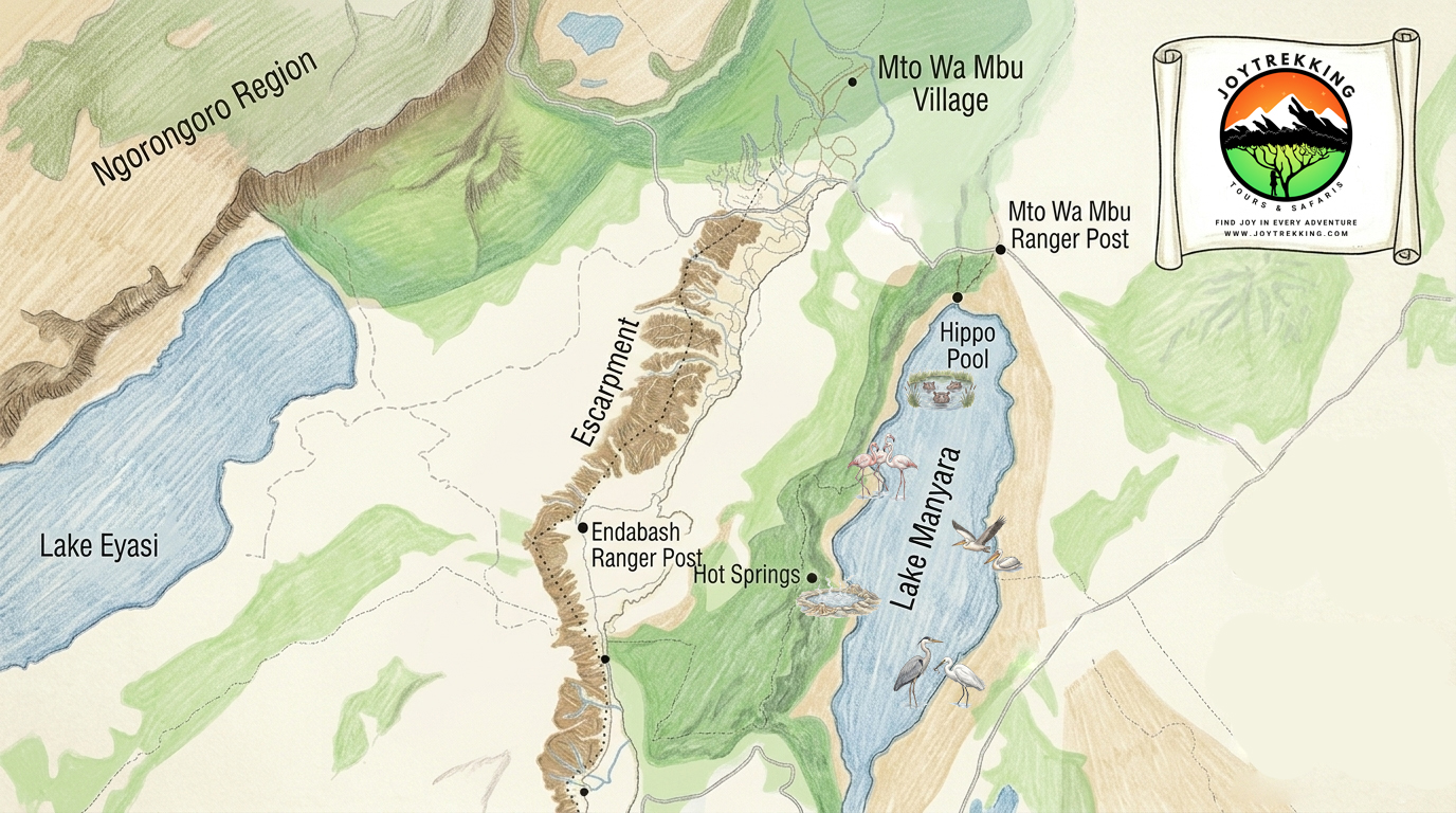 Lake Manyara National Park Map