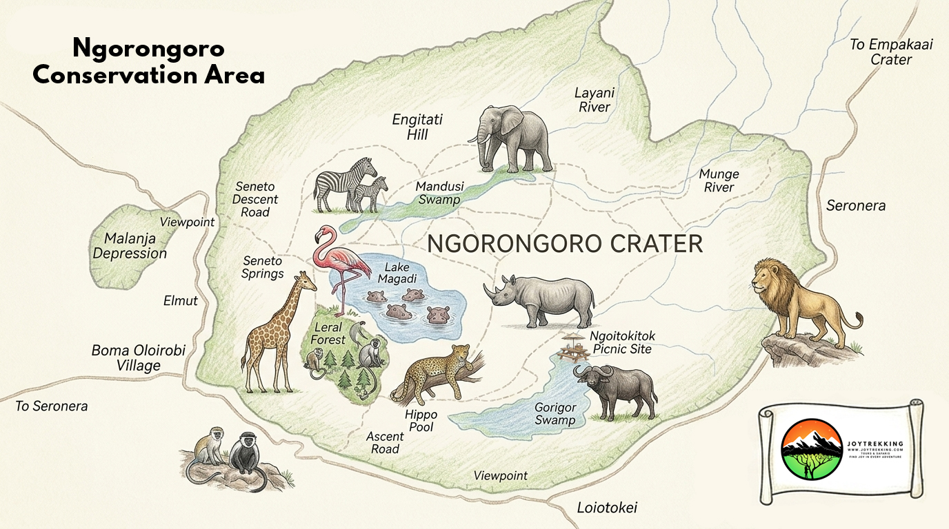 Ngorongoro Conservation Area Map