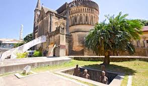 Slave Market site and Anglican Cathedral Stone Town Zanzibar historical slave trade memorial church Tanzania