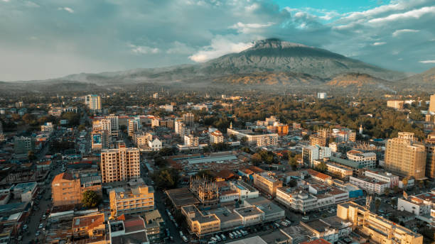 Aerial view of Arusha city in Tanzania showing the safari gateway landscape for Arusha City Travel Guide 2026
