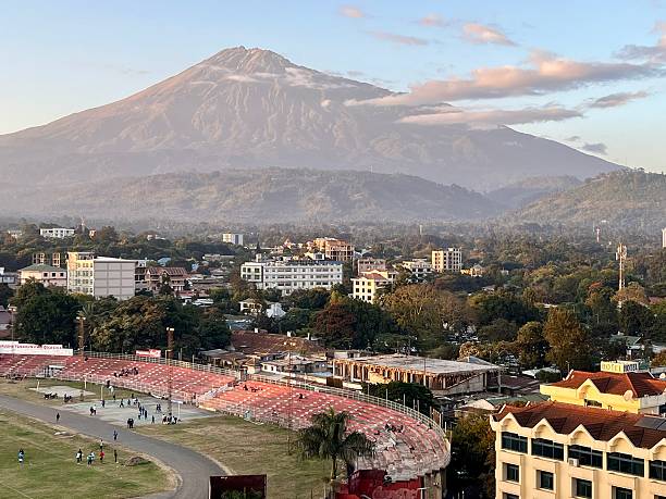View of Mount Meru from Arusha city center in Tanzania featured in Arusha City Travel Guide 2026