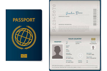 Vector passport illustration for Tanzania Visa Guide for Tourists (2026), isolated on white background with layered passport and travel information elements representing visa application documents and requirements.