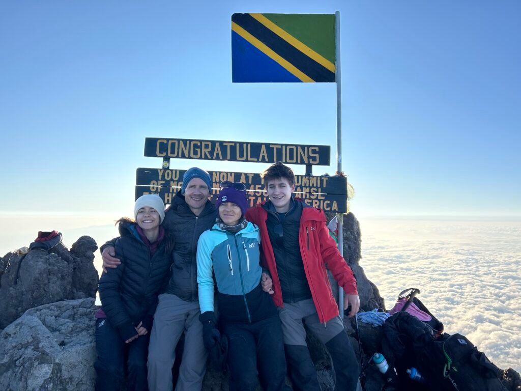 Mount Meru Trekking Tour – Hikers Celebrating at the Summit