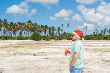 Christmas and New Year holiday on a Zanzibar beach in Tanzania