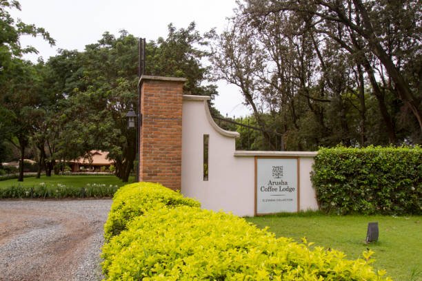 Arusha Coffee Lodge entrance in Arusha Tanzania before a safari