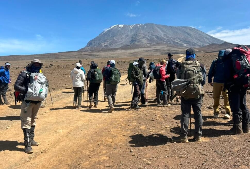 Group climbing Mount Kilimanjaro via Marangu Route Tanzania