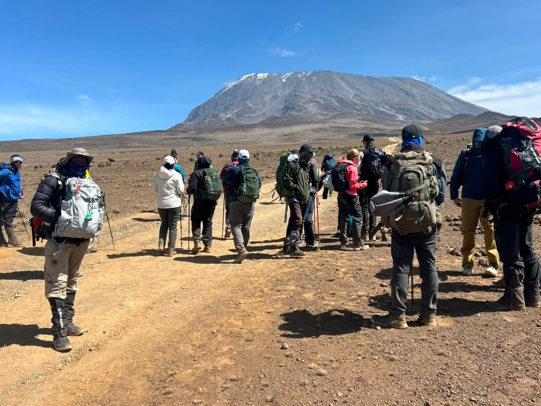 Group climbing Mount Kilimanjaro via Marangu Route Tanzania