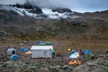 Rongai Route camp on Mount Kilimanjaro Tanzania
